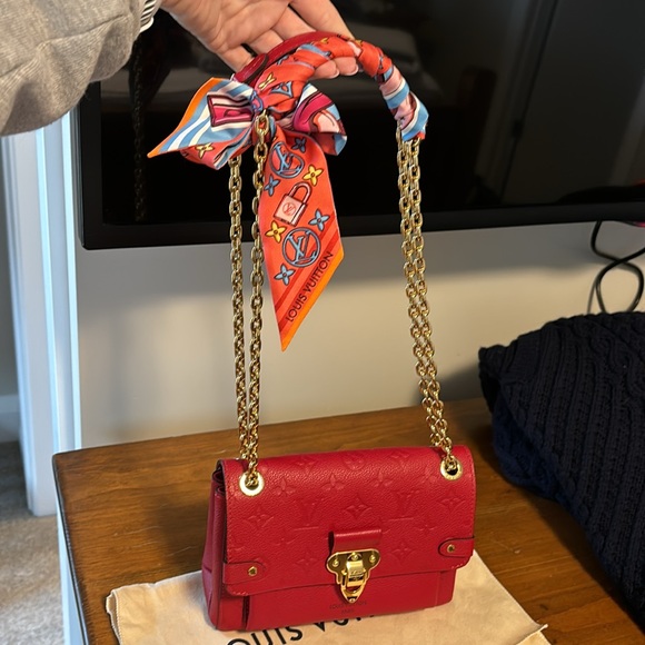 Louis Vuitton Vavin in Scarlet Red with twilly - Picture 12 of 17